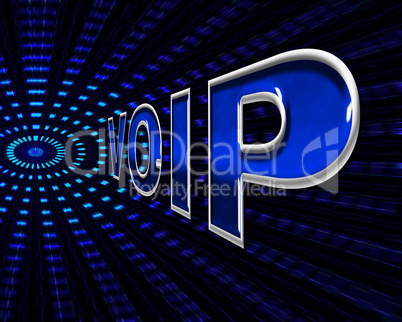 Voip Telephony Means Voice Over Broadband And Protocol