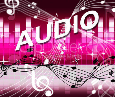 Audio Music Shows Bass Clef And Melody
