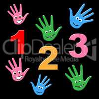 Kids Counting Indicates One Two Three And Number