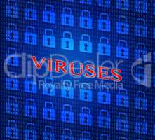 Virus Security Represents World Wide Web And Protected