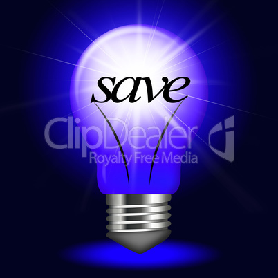 Lightbulb Save Indicates Savings Investment And Capital