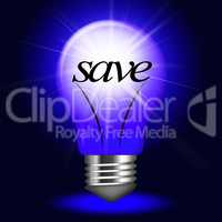 Lightbulb Save Indicates Savings Investment And Capital
