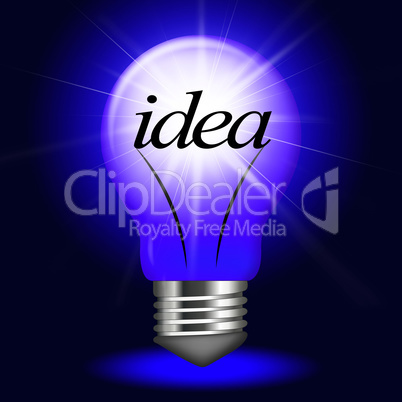 Ideas Lightbulb Shows Thoughts Creativity And Invention