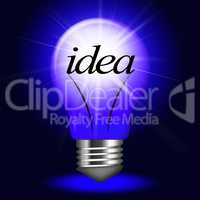 Ideas Lightbulb Shows Thoughts Creativity And Invention