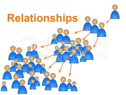 Relationships Network Represents Social Media Marketing And Community