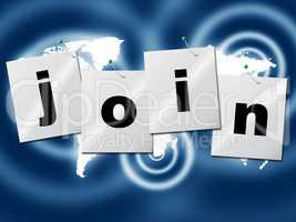 Register Join Represents Sign Up And Membership