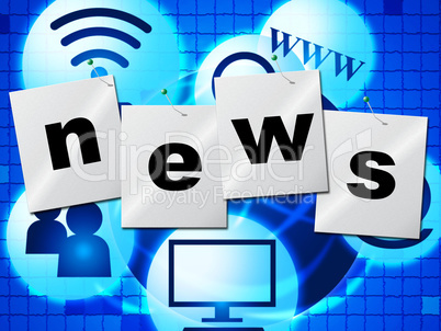 News Media Represents Multimedia Journalism And Headlines