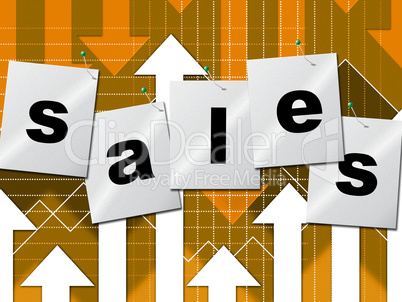 Selling Sales Shows Business Graph And Market
