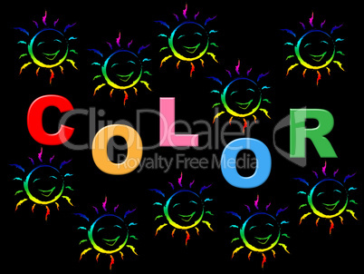 Colorful Joy Indicates Positive Joyful And Multicoloured
