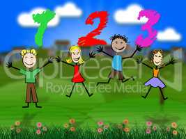 One Two Three Represents Learn Arithmetic And Number
