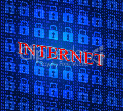 Online Internet Indicates World Wide Web And Websites