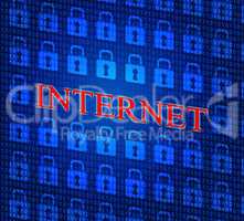 Online Internet Indicates World Wide Web And Websites