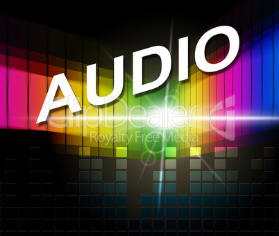 Audio Music Represents Treble Clef And Crotchets