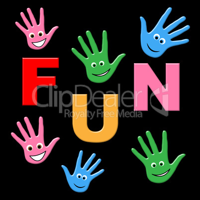 Kids Fun Indicates Joyful Happy And Jubilant