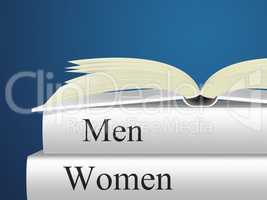 Women Books Means Woman Fiction And Lady