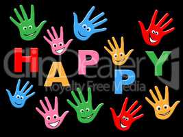 Joy Happy Represents Children Youngsters And Happiness