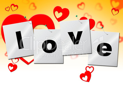 Love Heart Means Romantic Relationship And Affection