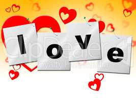 Love Heart Means Romantic Relationship And Affection