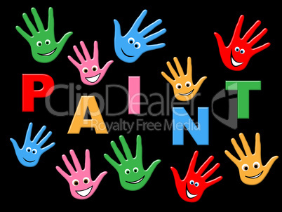 Kids Paint Indicates Colour Color And Youngster