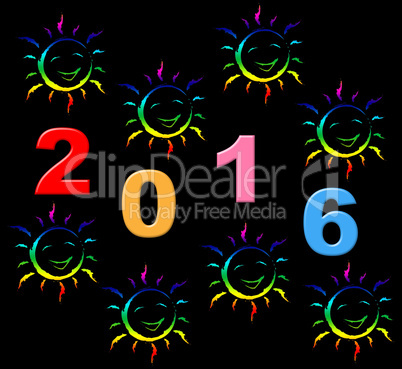 New Year Shows Two Thosand Sixteen And Celebrate