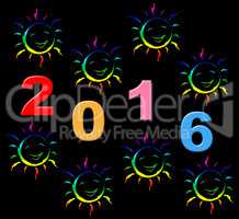 New Year Shows Two Thosand Sixteen And Celebrate