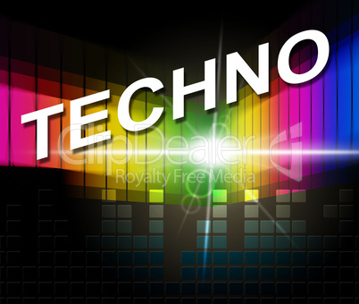 Techno Music Shows Sound Track And Audio