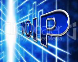 Voip Telephony Indicates Voice Over Broadband And Protocol