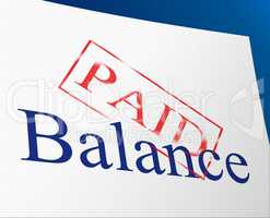 Balance Paid Indicates Confirmation Bills And Equality