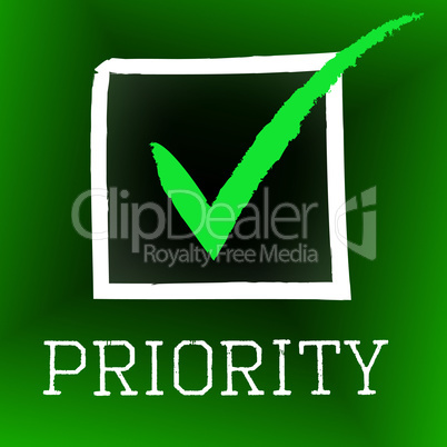 Tick Priority Shows Importance Check And Approved
