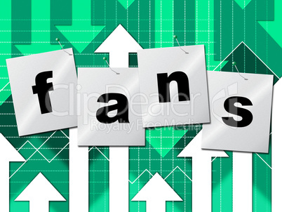 Online Fans Represents World Wide Web And Follower
