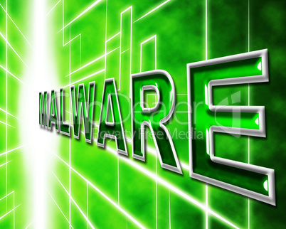 Malware Security Indicates Protected Restricted And Secure