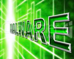 Malware Security Indicates Protected Restricted And Secure