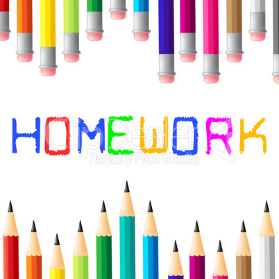 School Education Indicates Learning Homework And Study