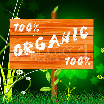 One Hundred Percent Means Organic Products And Completely
