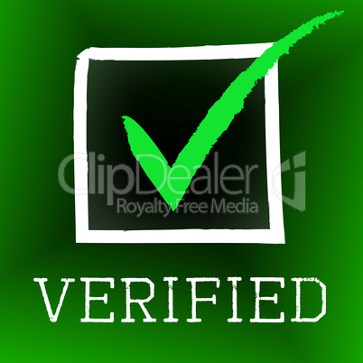 Tick Verified Indicates Authenticity Guaranteed And Approved
