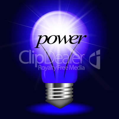 Electrical Power Represents Light Bulb And Bright