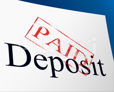 Paid Deposit Shows Part Payment And Advance