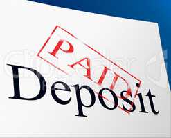Paid Deposit Shows Part Payment And Advance