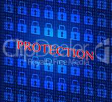 Security Protection Represents Encrypt Secured And Login