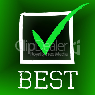 Best Tick Indicates Number One And Approved