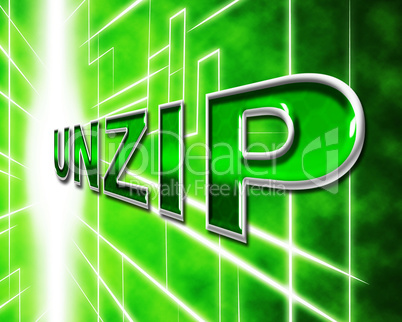 Unzip File Means Files Zipper And Folders