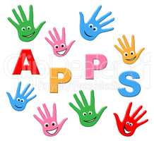 Kids Apps Means Application Software And Computing