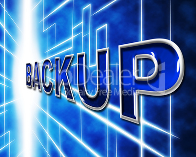 Computer Backup Shows Data Archiving And Archive