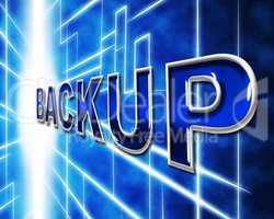 Computer Backup Shows Data Archiving And Archive