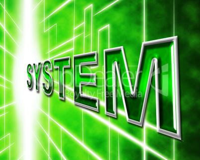 System Technology Represents High-Tech Systems And Digital