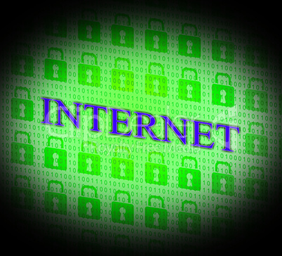 Online Internet Represents World Wide Web And Websites