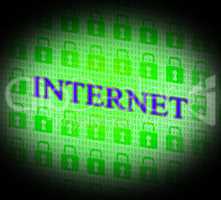 Online Internet Represents World Wide Web And Websites