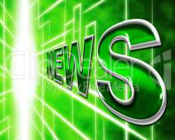 Online News Represents World Wide Web And Article