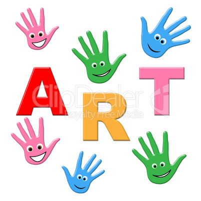 Kids Art Represents Children Youngster And Youngsters
