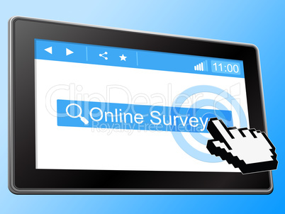 Online Survey Represents World Wide Web And Assessing